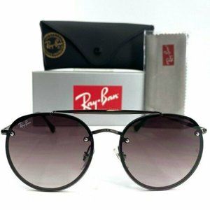 Ray-Ban Blaze Round Double Bridge RB3614N Sunglasses 9144/13 Black Frame